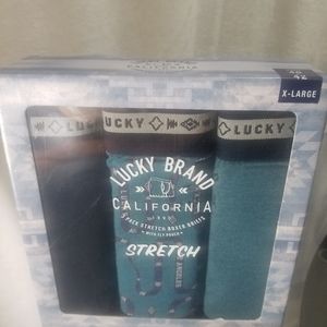 Lucky Brand california Men's 3 Pack Stretch Boxer